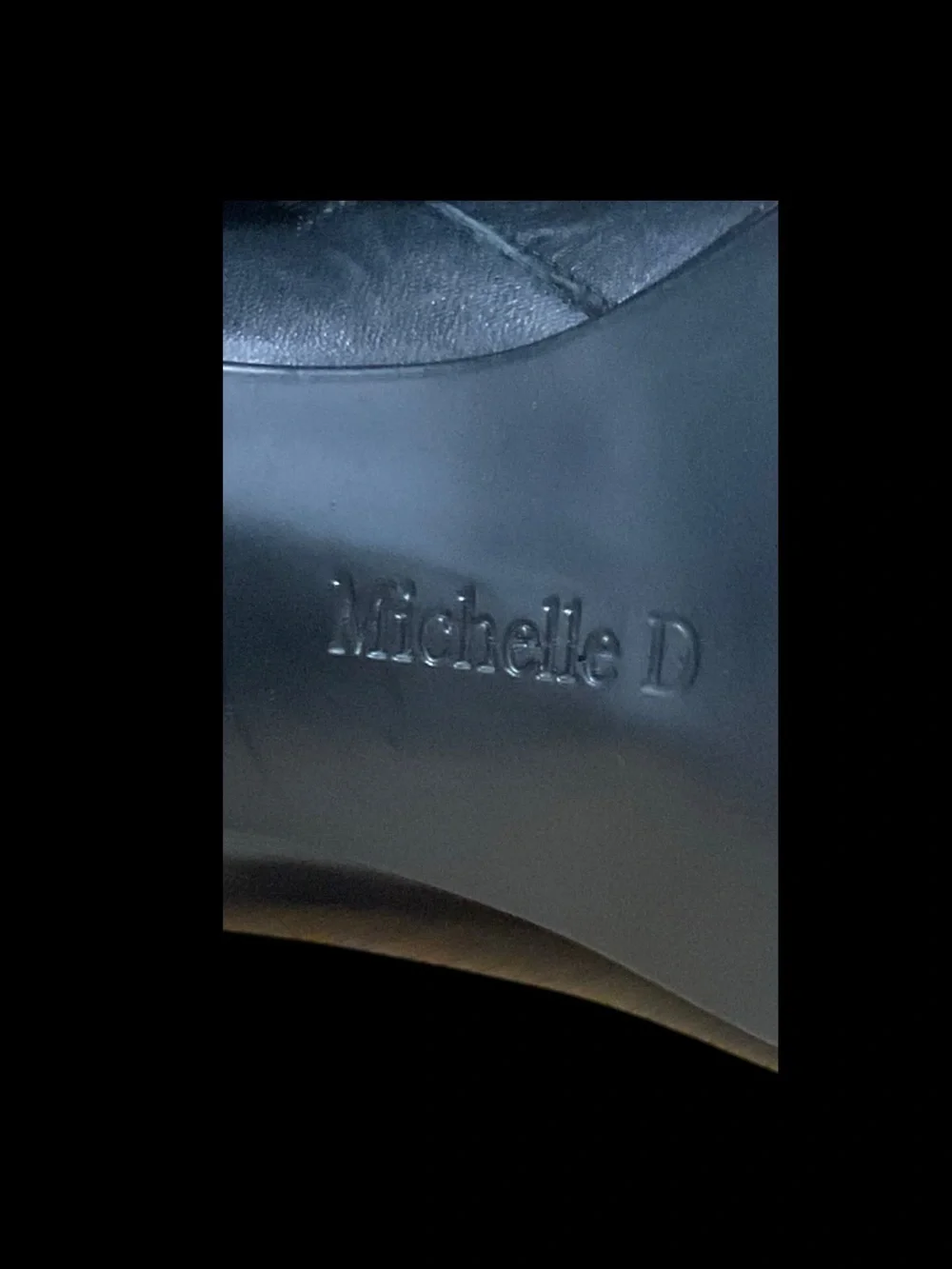 Michelle D Black Leather Chunky Platform Ankle Boots Size 8M